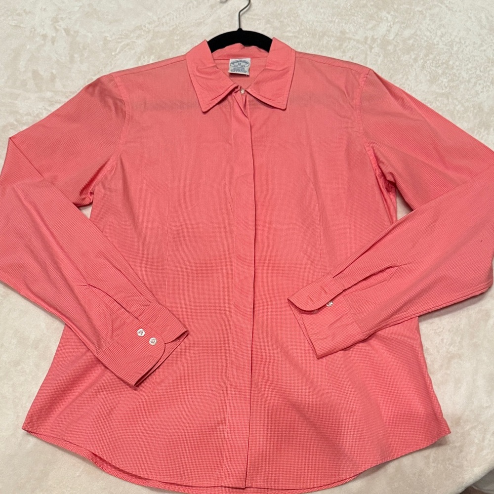 Brooks brothers coral button down
